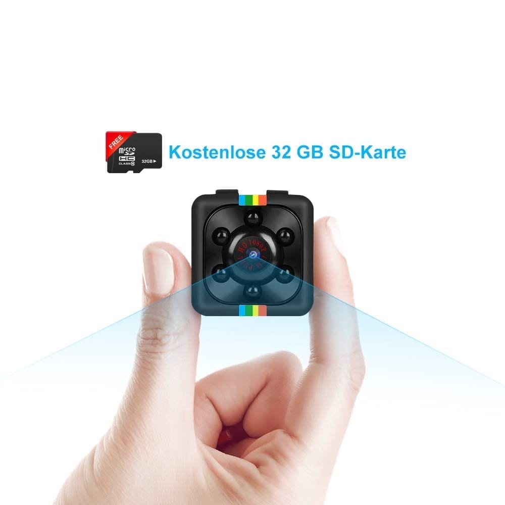 61JMqKKj2bL._SL1000_-1.jpg Mini Kamera, Full HD mit Nachtsicht, Bewegungserkennung, eingebaute 200 mAh Lithium-Batterie + 32GB SD-Karte