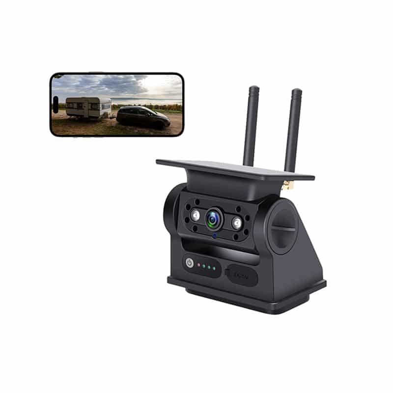 20 WiFi Solar Rückfahrkamera – Kabellos, Magnetisch, Wiederaufladbar (10.000 mAh), 1080P HD für LKW, Wohnmobil, Anhänger & Auto – DVR-Aufzeichnung, Nachtsicht, IP68 Wasserdicht – Bild 1