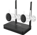 Hikvision Wi-Fi-6-Funk-Überwachungsset 4 MP – 2 Bullet-Kameras + 4-Kanal-WLAN-Rekorder (NVS, microSD bis 2× 512 GB) | kabellos & Plug & Play (NKS424WBH)