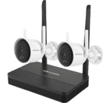 Hikvision Wi-Fi-6-Funk-Überwachungsset 4 MP – 2 Bullet-Kameras + 4-Kanal-WLAN-Rekorder (NVS, microSD bis 2× 512 GB) | kabellos & Plug & Play (NKS424WBH)