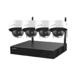 Hikvision Wi-Fi-6-Überwachungsset 4 MP – 4 Dome-Kameras + 8-Kanal-WLAN-NVR (ohne Festplatte, bis 6 TB) | Funk-Set mit Personen- & Fahrzeugerkennung (NK844WDH)