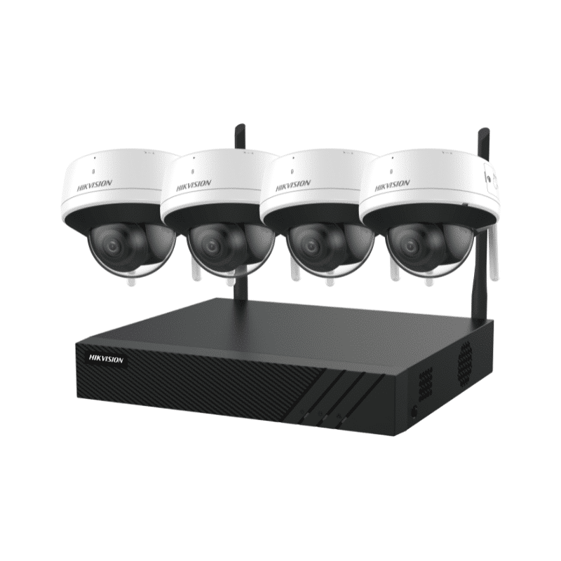 Kein Titel (800 x 800 px) (1) Hikvision Wi-Fi-6-Überwachungsset 4 MP – 4 Dome-Kameras + 8-Kanal-WLAN-NVR (ohne Festplatte, bis 6 TB) | Funk-Set mit Personen- & Fahrzeugerkennung (NK844WDH) – Bild 1
