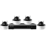 Hikvision Funk-Überwachungsset 4 MP – 4 WLAN-Dome-Kameras + 8-Kanal-WLAN-NVR (1 TB) | Kabellose Videoübertragung mit AcuSense & Hik-Connect (NK844W1H-1T(E))
