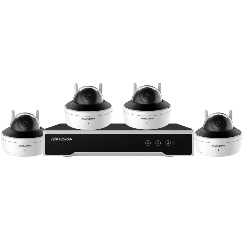 Kein Titel (800 x 800 px) (2) Hikvision Funk-Überwachungsset 4 MP – 4 WLAN-Dome-Kameras + 8-Kanal-WLAN-NVR (1 TB) | Kabellose Videoübertragung mit AcuSense & Hik-Connect (NK844W1H-1T(E)) – Bild 1