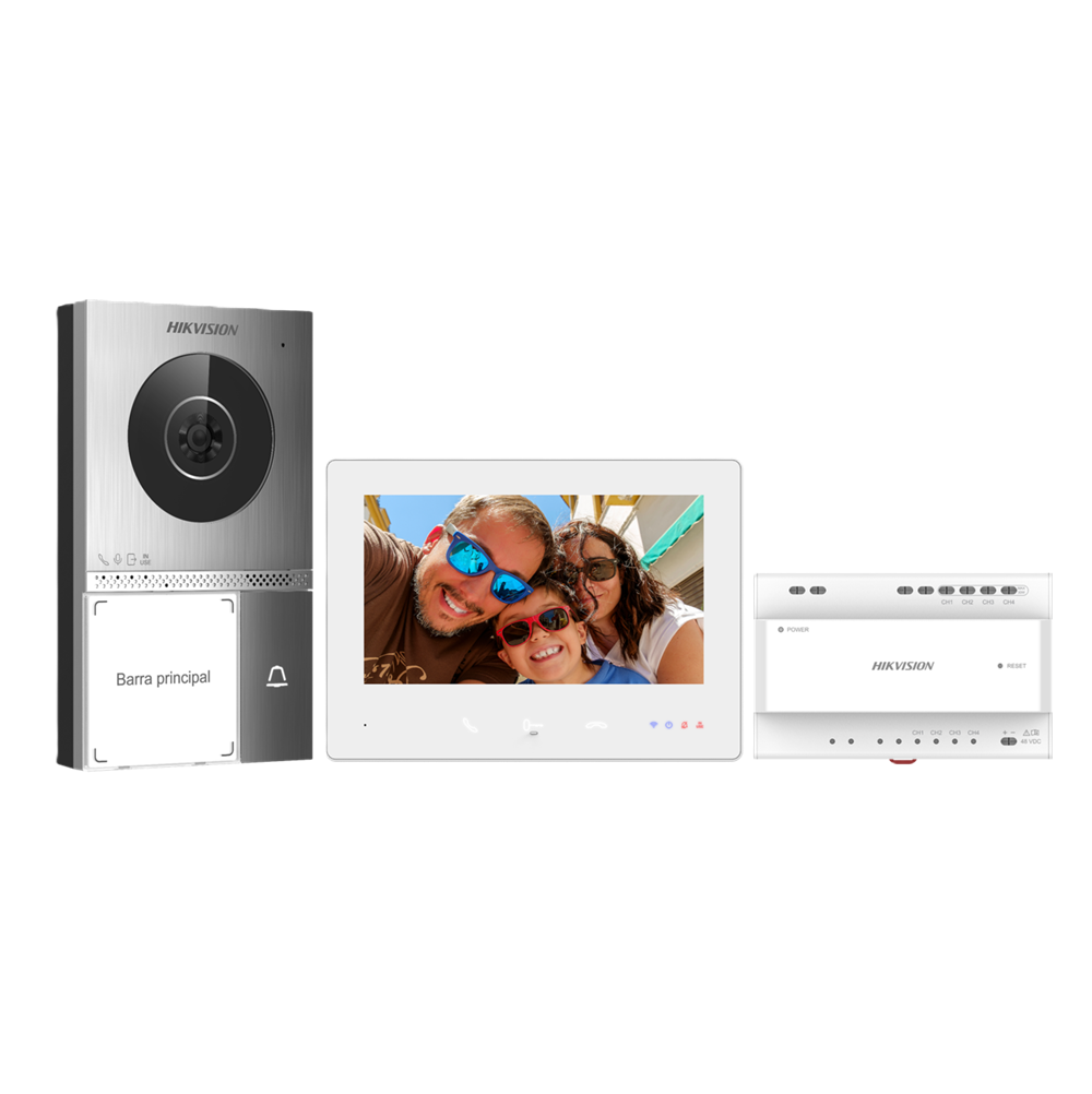 DS-KIS705EY_image_1 Hikvision 2-Draht Video-Türsprechanlage Set – 7" Touch-Monitor & App-Steuerung – Bild 1