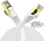 Veetop Cat 7 Flachkabel 20 m weiss – RJ45 Netzwerkkabel (1)