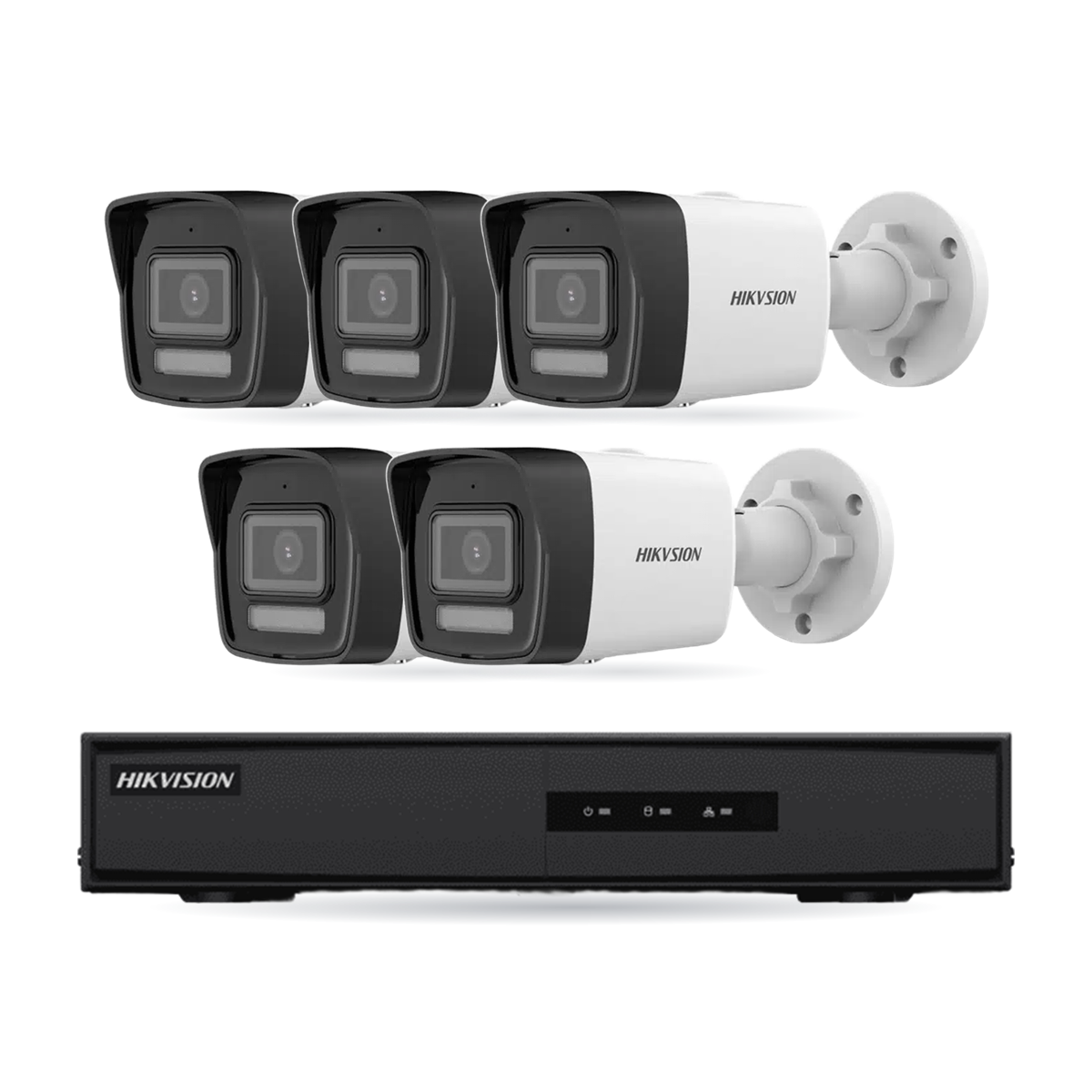 kit-w-basic-bullet-5-v6 Hikvision Basic Bullet-Kamera Komplettset – 5 Kameras + 1 NVR – Bild 1