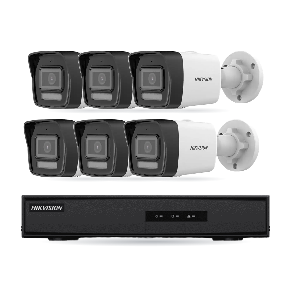 kit-w-basic-bullet-6-v6 Hikvision Basic Bullet-Kamera Komplettset – 6 Kameras + 1 NVR – Bild 1