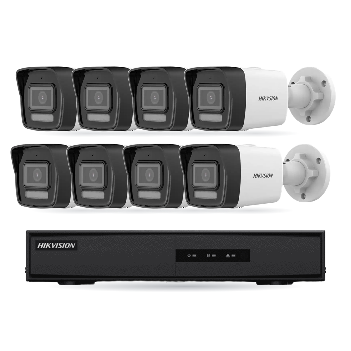 kit-w-basic-bullet-8-v6 Hikvision Basic Bullet-Kamera Komplettset – 8 Kameras + 1 NVR – Bild 1