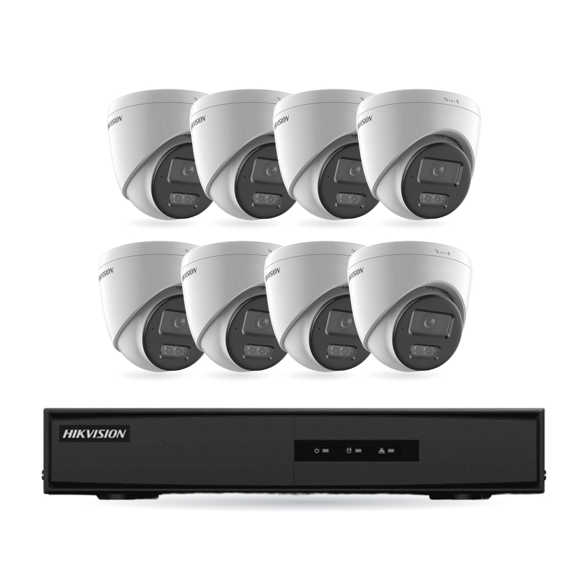 kit-w-basic-turret-8-v6 Hikvision Basic Turret-Kamera Komplettset – 8 Kameras + 1 NVR – Bild 1