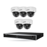 Hikvision PREMIUM Dome-Kamera Komplettset – 5 Kameras + 1 NVR