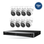 Hikvision PREMIUM Turret-Kamera Komplettset – 10 Kameras + 1 NVR