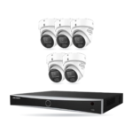 Hikvision PREMIUM Turret-Kamera Komplettset – 5 Kameras + 1 NVR