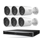 Hikvision PRO Bullet-Kamera Komplettset – 6 Kameras + 1 NVR