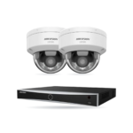 Hikvision PRO Dome-Kamera Komplettset – 2 Kameras + 1 NVR