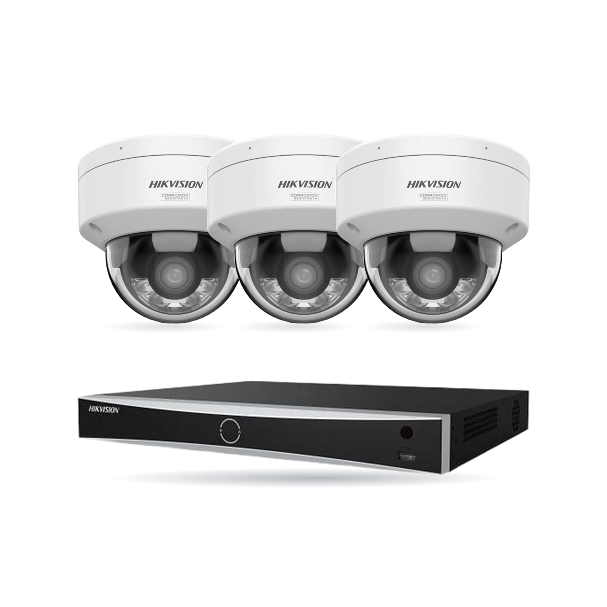 kit-w-pro-dome-3-v6 Hikvision PRO Dome-Kamera Komplettset – 3 Kameras + 1 NVR – Bild 1