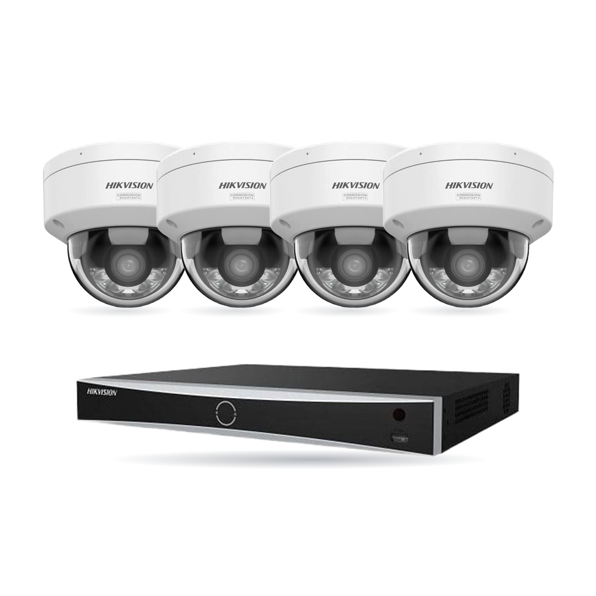 kit-w-pro-dome-4-v6 Hikvision PRO Dome-Kamera Komplettset – 4 Kameras + 1 NVR – Bild 1