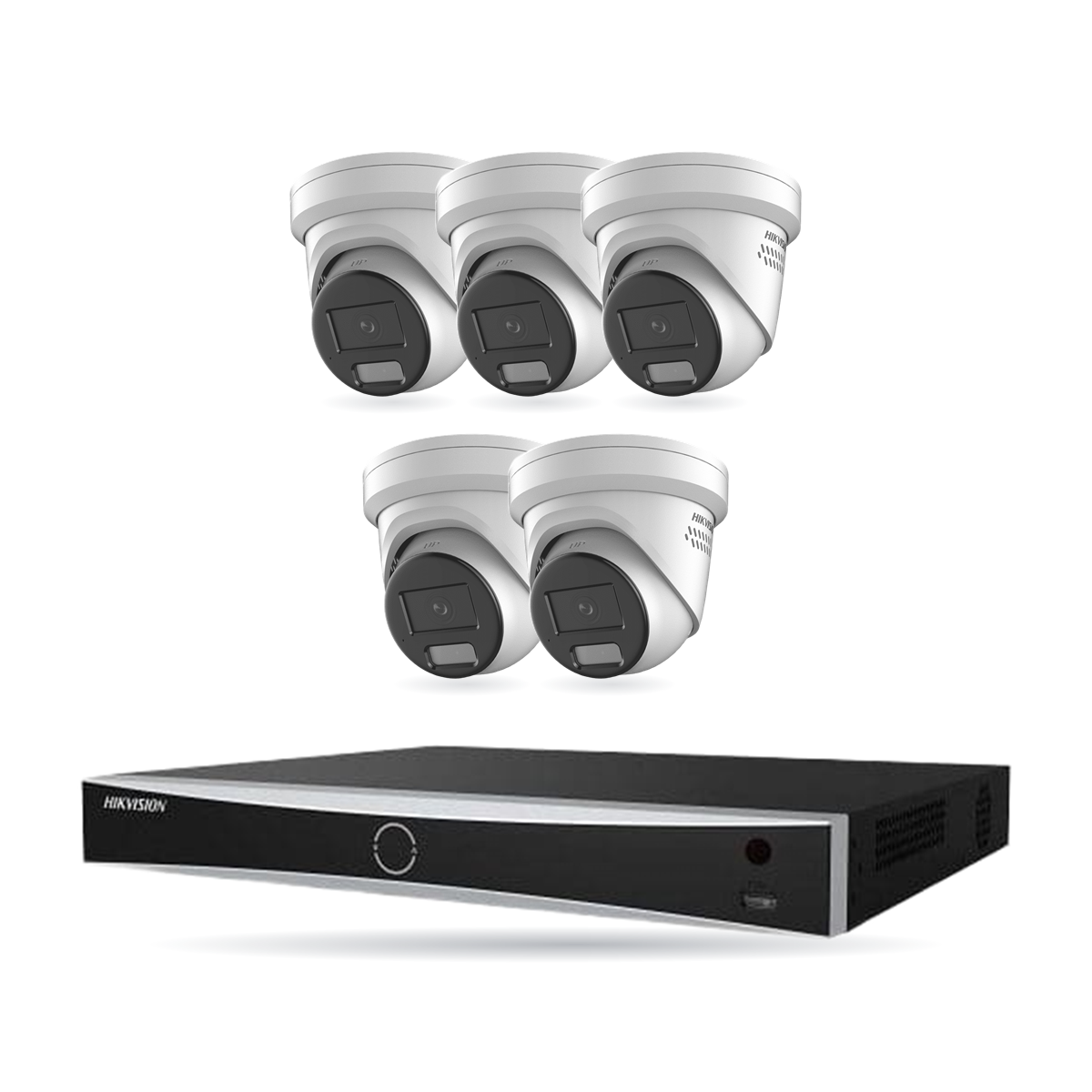 kit-w-pro-turret-5-v6 Hikvision PRO Turret-Kamera Komplettset – 5 Kameras + 1 NVR – Bild 1