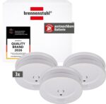 Brennenstuhl Rauchmelder-Set RM C 9010, 3 Stück, austauschbare 9-V-Batterie, EN