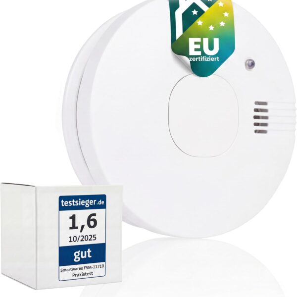 Smartwares Rauchmelder FSM-11710, fotoelektrisch, 10-Jahres-Sensor, EN