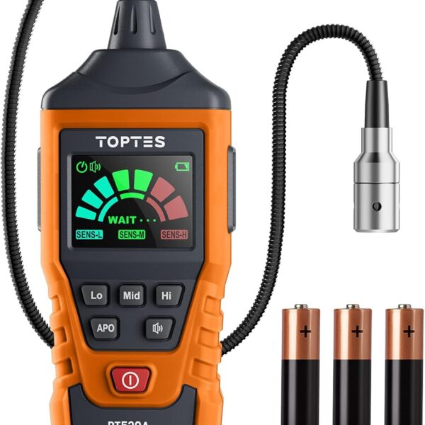 TopTes PT520A Gasspürgerät mit 43,5-cm-Schwanenhals für Zuhause und Wohnmobil