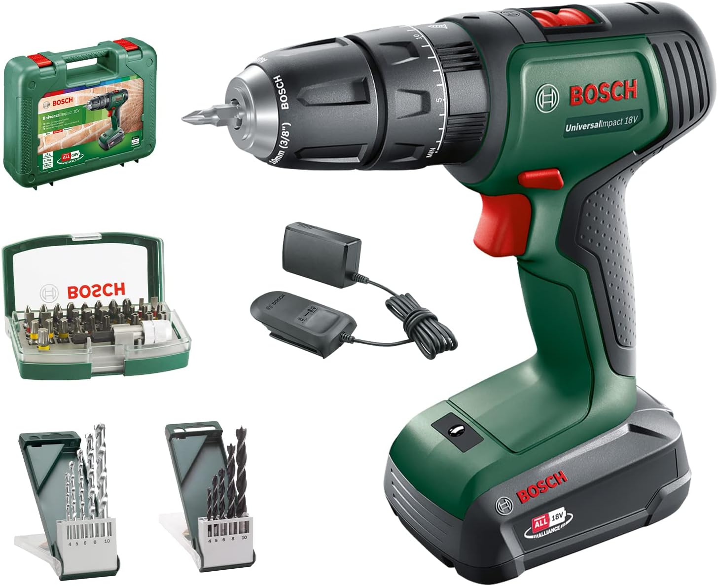 Bosch UniversalImpact 18V Akku-Schlagbohrschrauber, 1 Akku, im Koffer