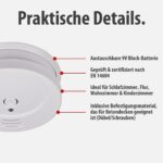 Brennenstuhl Rauchmelder-Set RM C 9010, 3 Stück, austauschbare 9-V-Batterie, EN – Ansicht 3