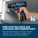 Bosch Professional GSR 12V-15 Akku-Bohrschrauber, 30 Nm, 2 Akkus – Ansicht 5