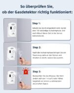 Firlarm Gasmelder für Stadtgas, Methan, Propan und Butan, EN 50194, 85 dB – Ansicht 7