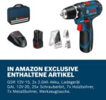 Bosch Professional GSR 12V-15 Akku-Bohrschrauber, 30 Nm, 2 Akkus – Ansicht 7