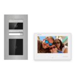 Hikvision 2-Draht-Bus Video-Türsprechanlage Einfamilienhaus – Komplett-Set mit Kartenleser, Unterputz – Türstation und Innenstation