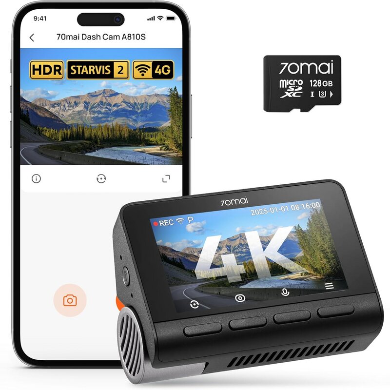 70mai A810S 4K Dashcam Bild 1 70mai A810S 4K Dashcam mit Sony STARVIS 2