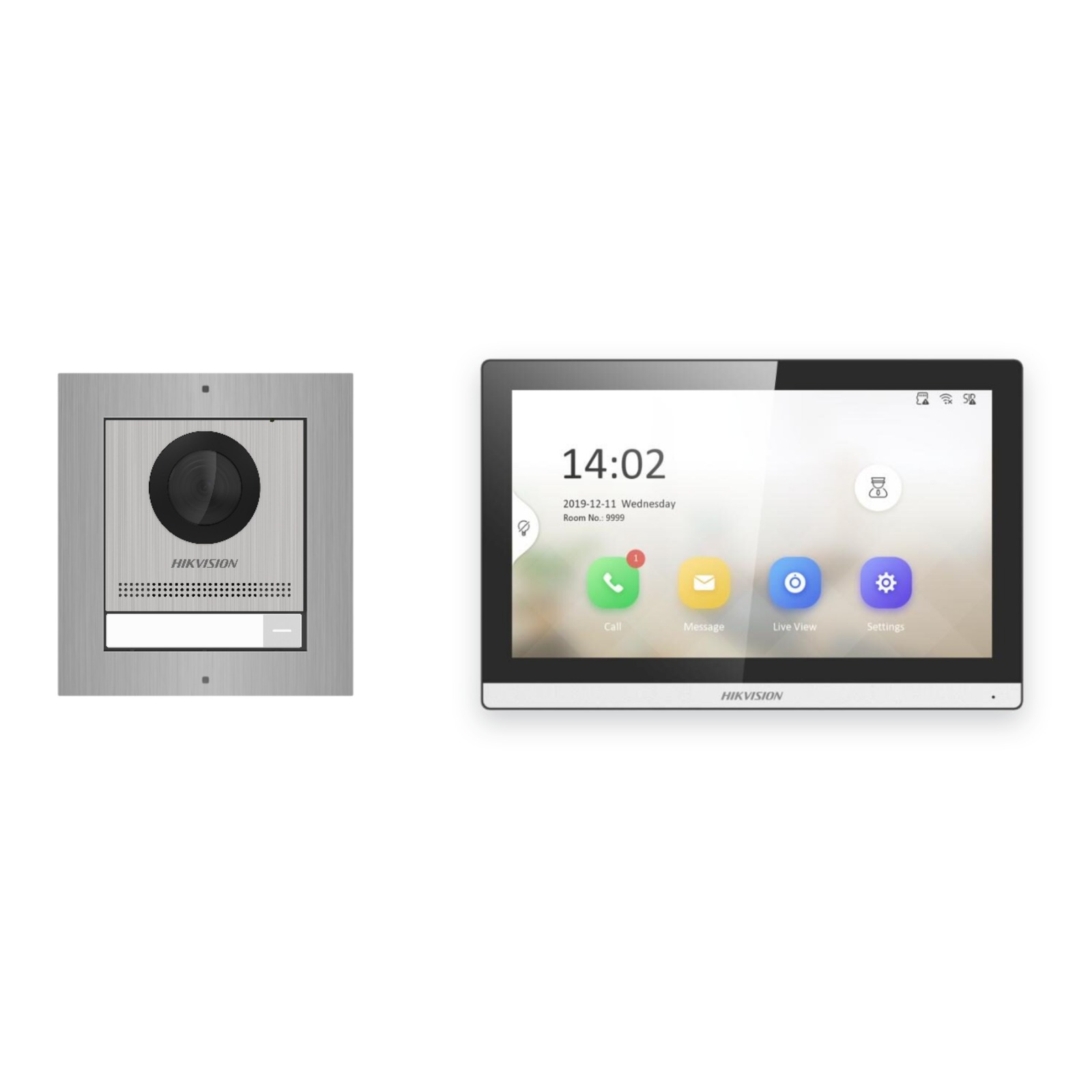 Hikvision PoE Video-Türsprechanlage Einfamilienhaus – Komplett-Set Edelstahl, DS-KH6350-WTE1, Aufputz Hikvision PoE Video-Türsprechanlage Einfamilienhaus – Komplett-Set Edelstahl, DS-KH6350-WTE1, Aufputz – Türstation und Innenstation