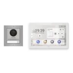 Hikvision PoE Video-Türsprechanlage Einfamilienhaus – Komplett-Set Edelstahl, DS-KH9510-WTE1(B), Aufputz – Türstation und Innenstation