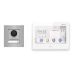 Hikvision PoE Video-Türsprechanlage Einfamilienhaus – Komplett-Set Edelstahl, DS-KH9310-WTE1(B), Unterputz – Türstation und Innenstation