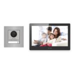 Hikvision PoE Video-Türsprechanlage Einfamilienhaus – Komplett-Set Edelstahl, DS-KH8520-WTE1, Unterputz – Türstation und Innenstation