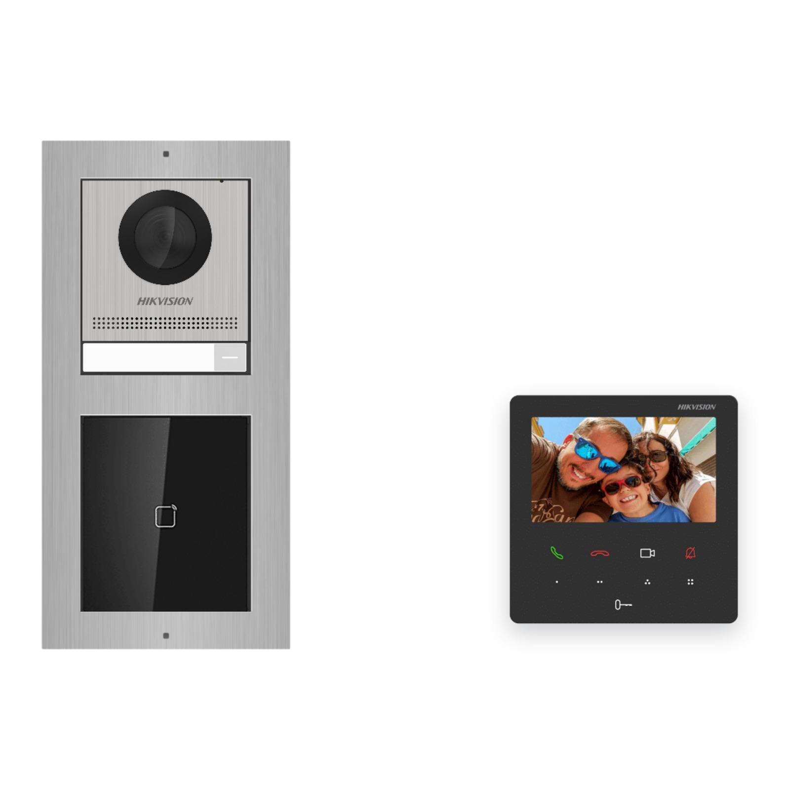 Hikvision PoE Video-Türsprechanlage Einfamilienhaus – Komplett-Set mit Kartenleser, DS-KH6110-WE1, Aufputz Hikvision PoE Video-Türsprechanlage Einfamilienhaus – Komplett-Set mit Kartenleser, DS-KH6110-WE1, Aufputz – Türstation und Innenstation