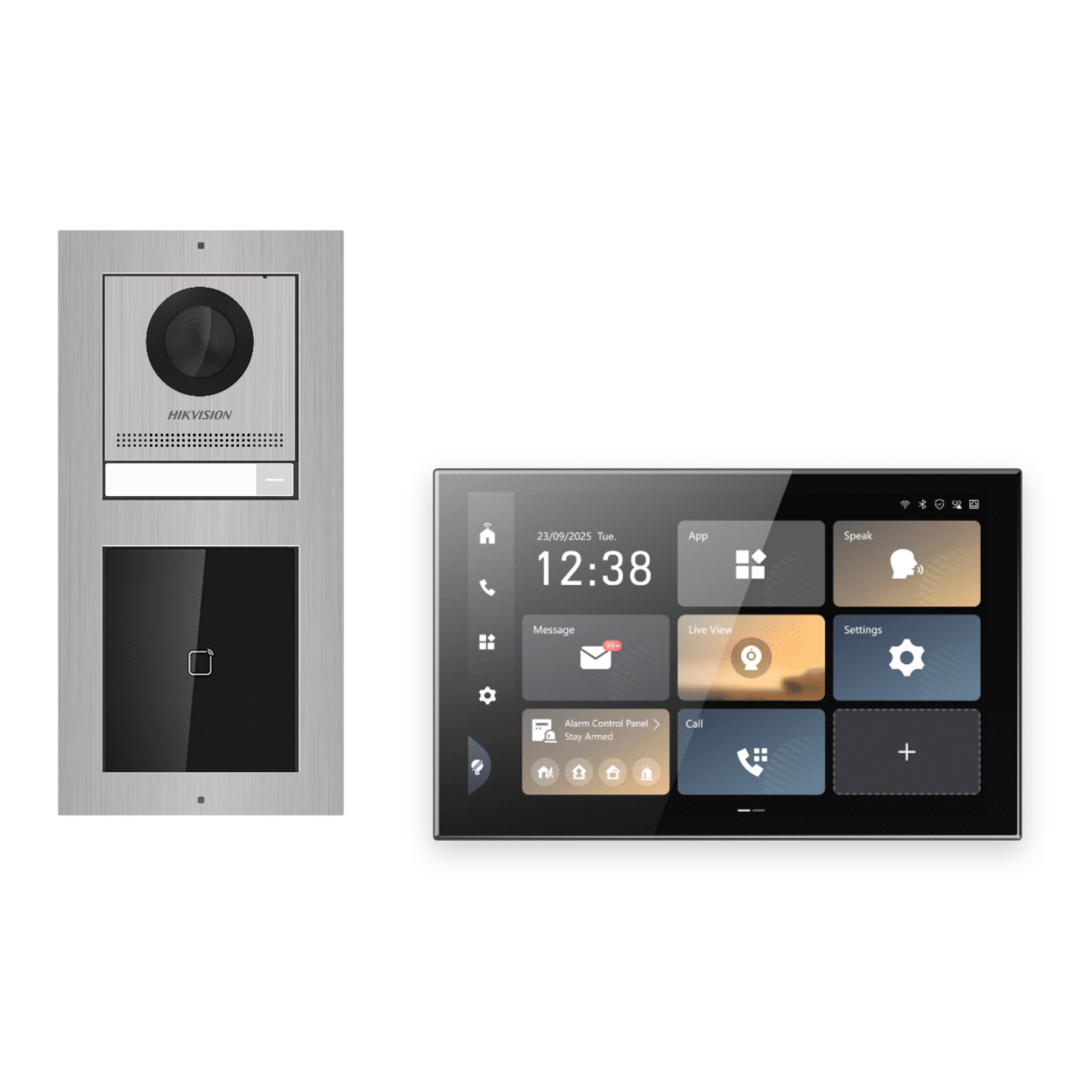 Hikvision PoE Video-Türsprechanlage Einfamilienhaus – Komplett-Set mit Kartenleser, DS-KH9570-WTE1/S, Aufputz Hikvision PoE Video-Türsprechanlage Einfamilienhaus – Komplett-Set mit Kartenleser, DS-KH9570-WTE1/S, Aufputz – Türstation und Innenstation
