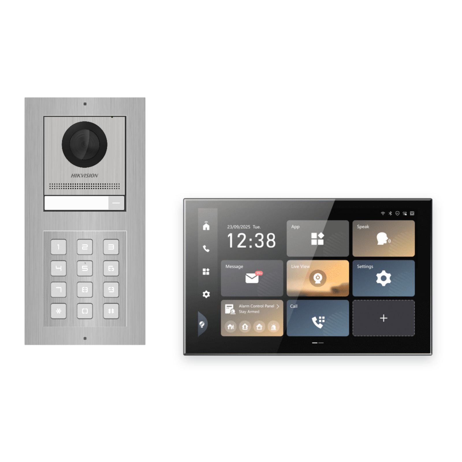 Hikvision PoE Video-Türsprechanlage Einfamilienhaus – Komplett-Set mit Zahlencode, DS-KH9570-WTE1/S, Aufputz Hikvision PoE Video-Türsprechanlage Einfamilienhaus – Komplett-Set mit Zahlencode, DS-KH9570-WTE1/S, Aufputz – Türstation und Innenstation