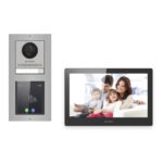 Hikvision PoE Video-Türsprechanlage Einfamilienhaus – Komplett-Set mit Touch-Display, DS-KH8520-WTE1, Aufputz – Türstation und Innenstation