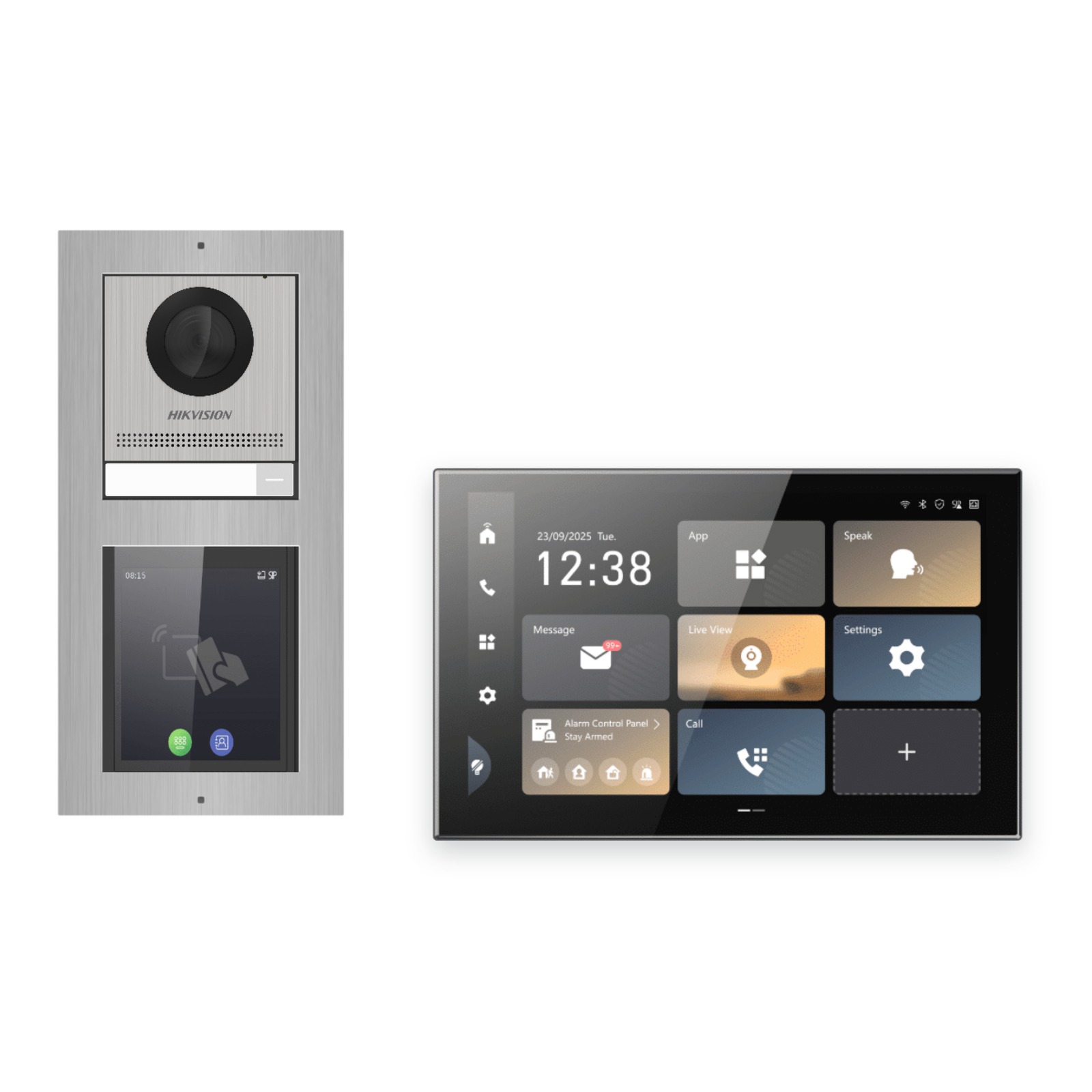 Hikvision PoE Video-Türsprechanlage Einfamilienhaus – Komplett-Set mit Touch-Display, DS-KH9570-WTE1/S, Aufputz Hikvision PoE Video-Türsprechanlage Einfamilienhaus – Komplett-Set mit Touch-Display, DS-KH9570-WTE1/S, Aufputz – Türstation und Innenstation