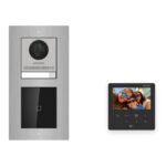 Hikvision PoE Video-Türsprechanlage Einfamilienhaus – Komplett-Set mit Kartenleser, DS-KH6110-WE1, Unterputz – Türstation und Innenstation