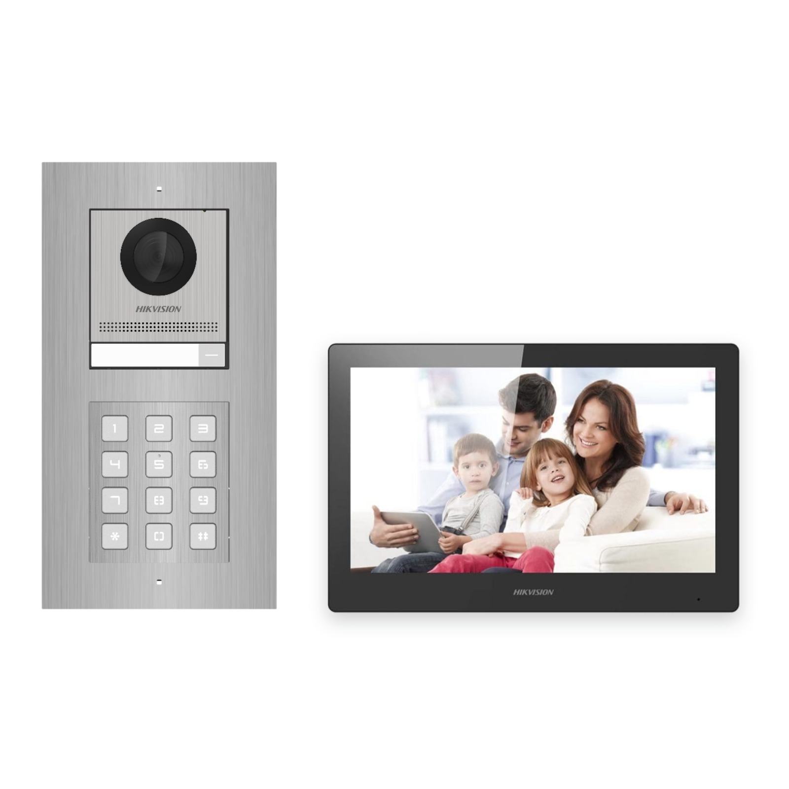 Hikvision PoE Video-Türsprechanlage Einfamilienhaus – Komplett-Set mit Zahlencode, DS-KH8520-WTE1, Unterputz Hikvision PoE Video-Türsprechanlage Einfamilienhaus – Komplett-Set mit Zahlencode, DS-KH8520-WTE1, Unterputz – Türstation und Innenstation