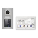 Hikvision PoE Video-Türsprechanlage Einfamilienhaus – Komplett-Set mit Touch-Display, DS-KH9510-WTE1(B), Unterputz – Türstation und Innenstation