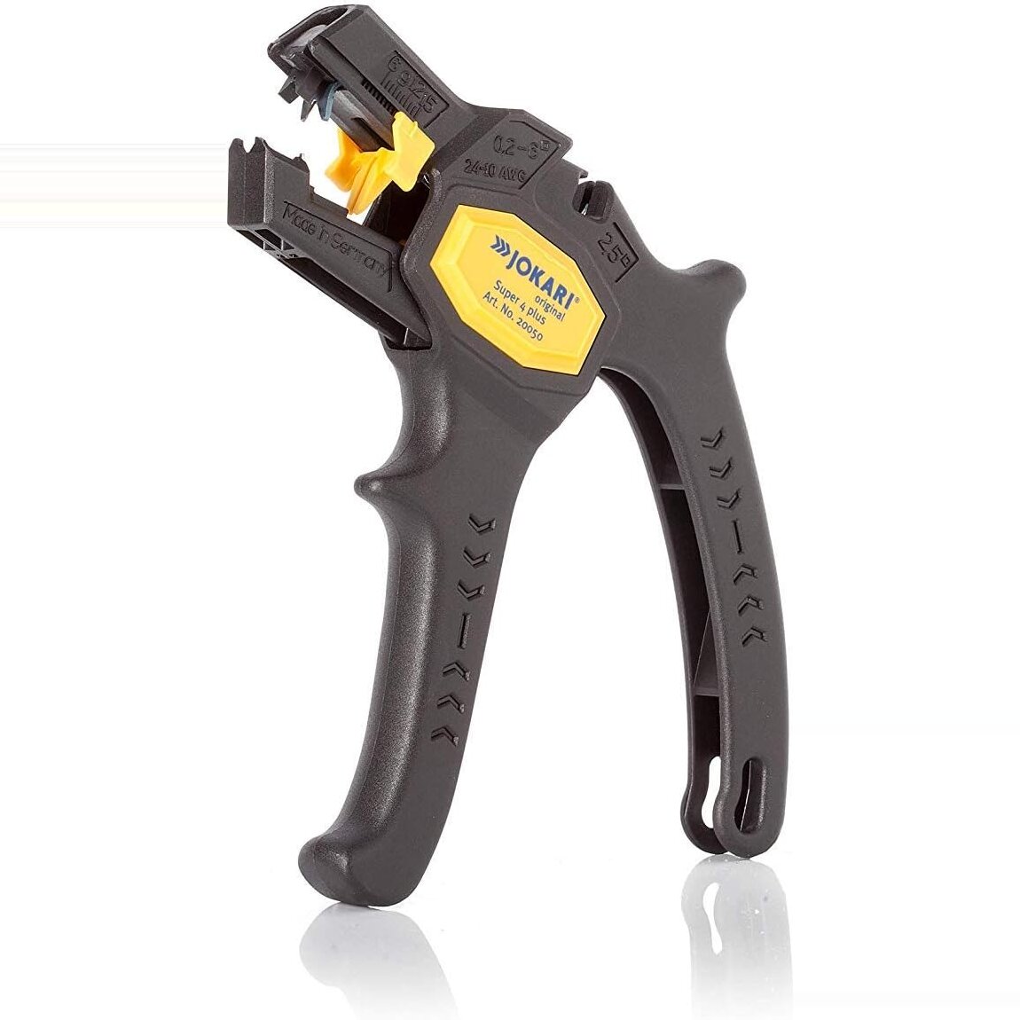 JOKARI Abisolierzange Super 4 plus 20050 JOKARI Abisolierzange Super 4 plus 20050 mit Pistolengriff, fuer 0,2 bis 6 mm Quadrat, Made in Germany