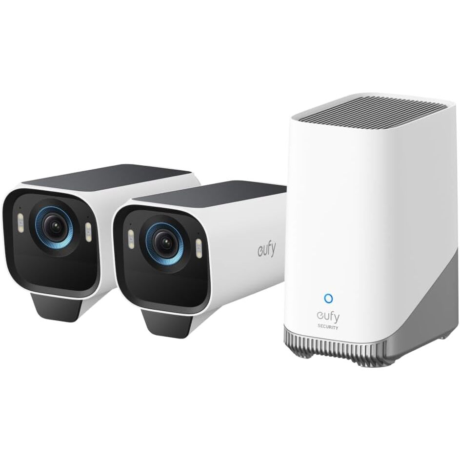 eufyCam S3 Pro 4K Akku-Überwachungskamera mit Solarpanel