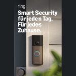 Ring Akku-Videotürklingel in Mokka Matt an der Haustür
