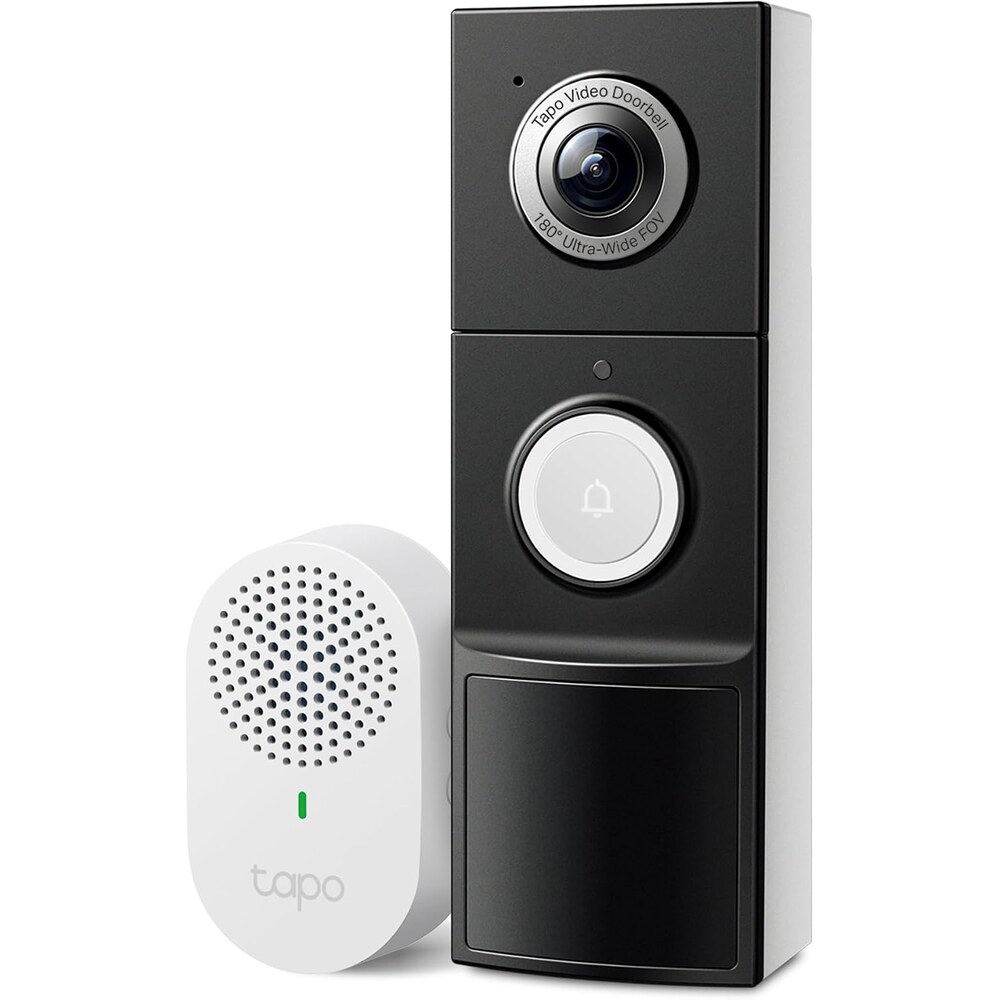 TP-Link Tapo D235 Video-Türklingel in Schwarz mit weißem Tapo Gong
