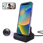 USB Type-C Charger Dock – mit versteckte Sicherheitskamera – Live-Zugriff per App