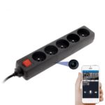 Steckdosenleiste (Schwarz) mit integrierter WLAN-Kamera – Bild 2
